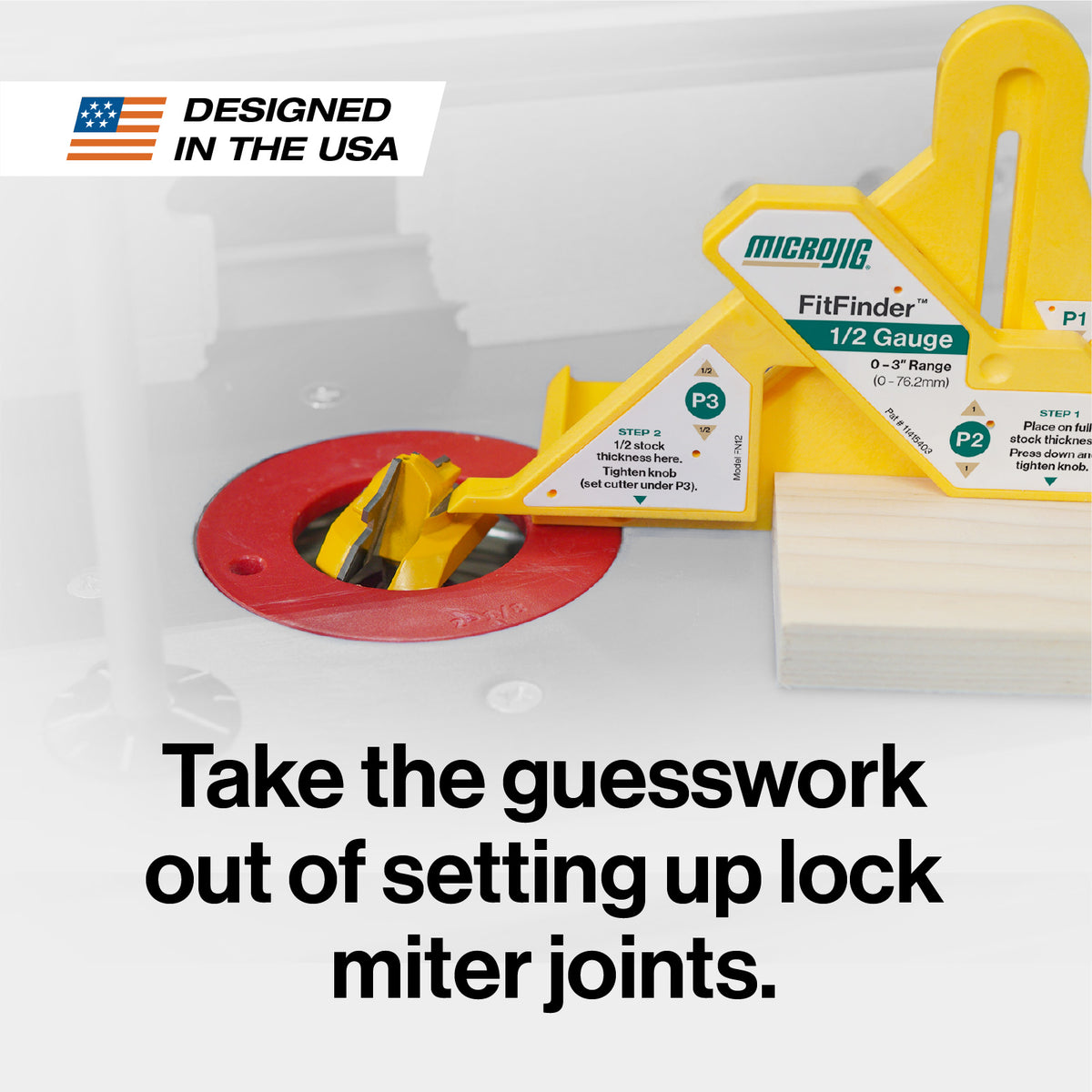 FITFINDER Lock Miter Router Bit (1/2" Shank)