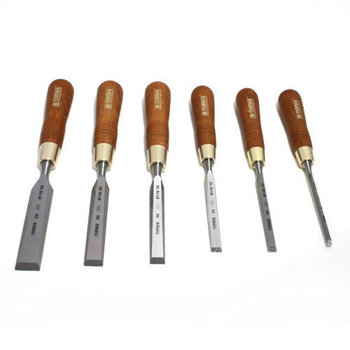 Set of bevel edge chisels PREMIUM, WOOD LINE PLUS 6-10-12-16-20-26