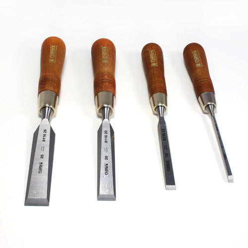 Set of bevel edge chisels PREMIUM, WOOD LINE PLUS 6-12-20-26
