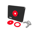 Kreg Tool Insert Plate w/Level-loc Rings (predrilled Triton), Black & Red
