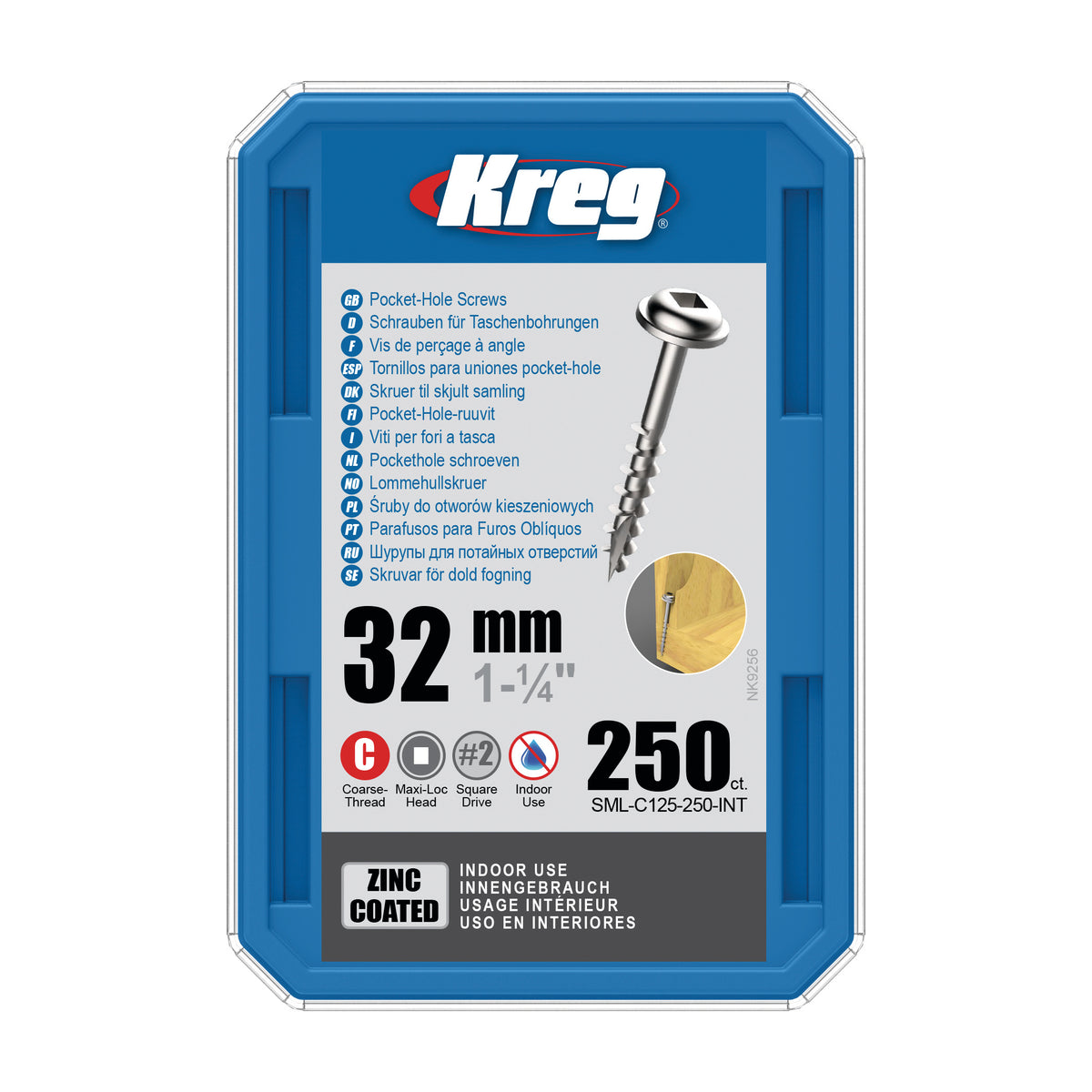Kreg Pocket Screws - 32mm / 1-1/4"  #8 Coarse  Washer-Head