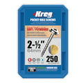 Kreg 305 Stainless Steel Pocket Screws - 64mm / 2-1/2"  #10