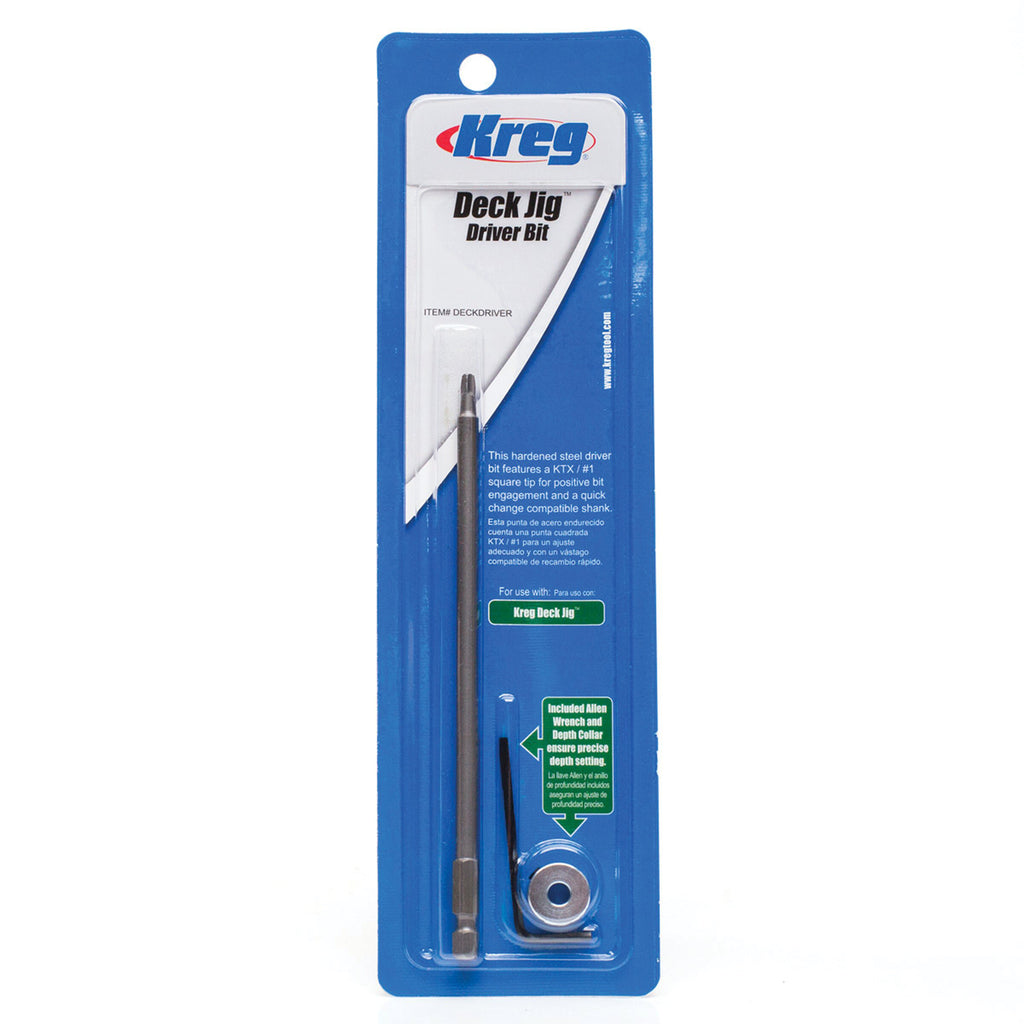 Kreg Deck Jig Driver Bit with Depth Collar and Allen Wrench