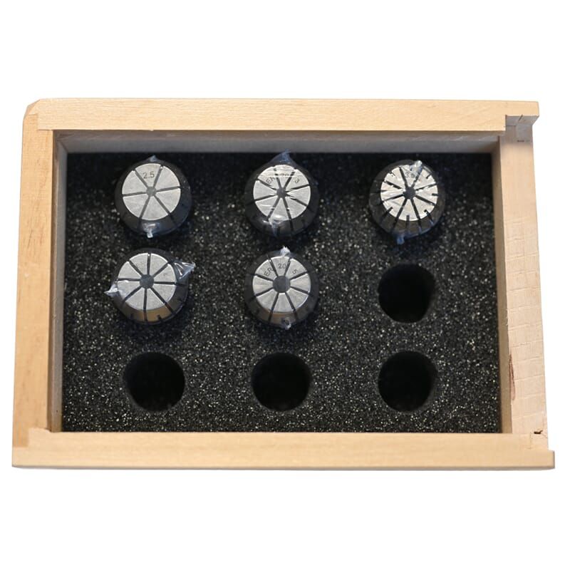 ER 20 collet set for FF 500/BL, 2.4 to 5.0mm (5-piece)