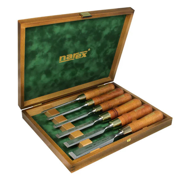 Set of bevel edge chisels PREMIUM, WOOD LINE PLUS 6-10-12-16-20-26