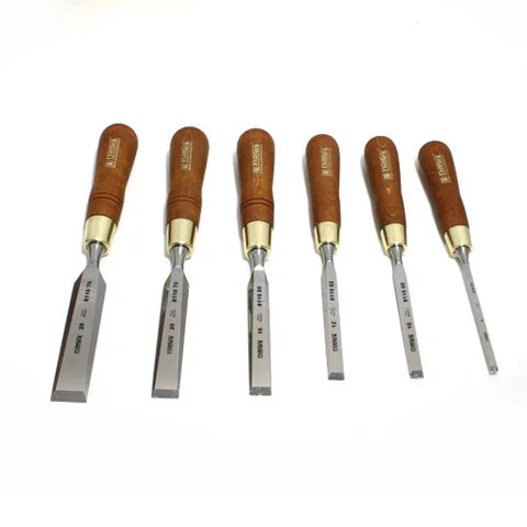 Set of bevel edge chisels PREMIUM, WOOD LINE PLUS 6-10-12-16-20-26